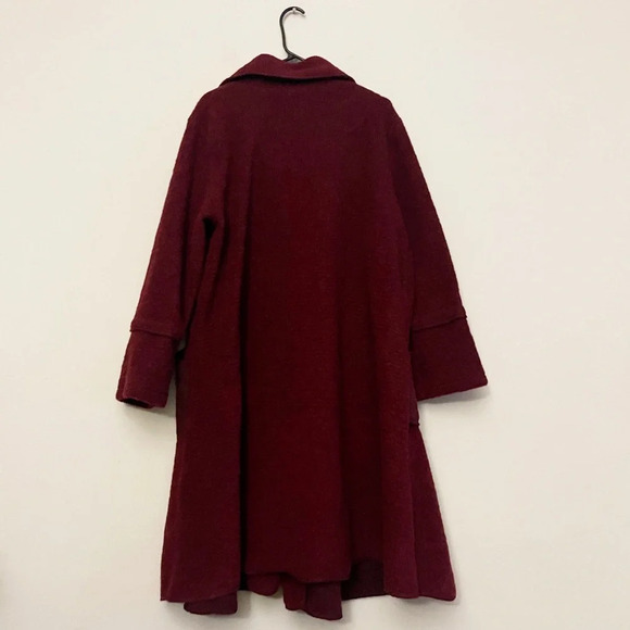 Charlotte & Louis wool blend coat burgundy fall whimsigoth preppy academia chic - Picture 2 of 10